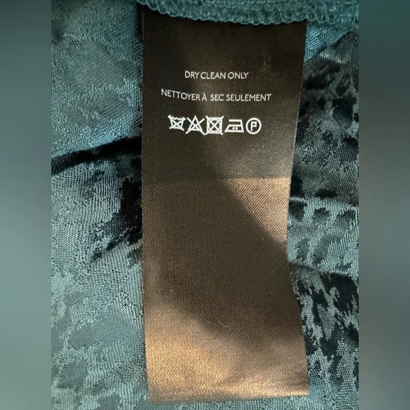 By Anthropologie Womens Size 12 Blazer Wrap Dress Midi Deep Teal Front Slits - Picture 11 of 12